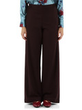 MERLOT | Pantaloni gamba larga in misto lana e viscosa MERLOT | Pantaloni gamba larga in misto lana e viscosa