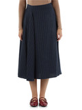 BLU | Gonna midi gessata in misto viscosa BLU | Gonna midi gessata in misto viscosa