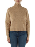 BEIGE | Maglia in lana e cashmere con motivo logo BEIGE | Maglia in lana e cashmere con motivo logo