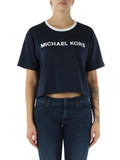 BLU | T-shirt cropped in cotone con scritta logo BLU | T-shirt cropped in cotone con scritta logo