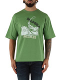VERDE | PALMES X DIADORA: T-shirt in cotone con stampa logo frontale VERDE | PALMES X DIADORA: T-shirt in cotone con stampa logo frontale