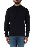 BLU SCURO | Polo manica lunga in cotone piquet BLU SCURO | Polo manica lunga in cotone piquet