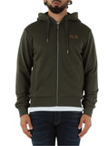 VERDE MILITARE | Felpa Everyday con zip e cappuccio VERDE MILITARE | Felpa Everyday con zip e cappuccio