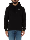 BIANCO/NERO | Felpa con cappuccio regular fit in misto cotone BIANCO/NERO | Felpa con cappuccio regular fit in misto cotone