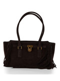 MARRONE | Borsa tote in suede HAMILTON MODERNE Small MARRONE | Borsa tote in suede HAMILTON MODERNE Small