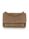 BEIGE | Borsa a spalla in suede CLAIRE Large BEIGE | Borsa a spalla in suede CLAIRE Large