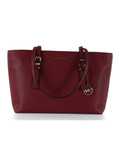 ROSSO SCURO | Borsa tote in pelle martellata QUINN Medium ROSSO SCURO | Borsa tote in pelle martellata QUINN Medium