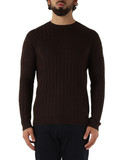 MARRONE | Maglia girocollo in misto lana e lyocell MARRONE | Maglia girocollo in misto lana e lyocell