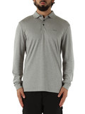 GRIGIO | Polo manica lunga in cotone con ricamo logo GRIGIO | Polo manica lunga in cotone con ricamo logo
