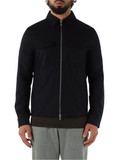BLU SCURO | Overshirt con zip in lana vergine e cashmere URUS BLU SCURO | Overshirt con zip in lana vergine e cashmere URUS