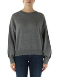 GRIGIO | Maglia in misto viscosa con placca logo GRIGIO | Maglia in misto viscosa con placca logo