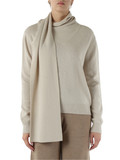 BEIGE | Maglia collo a sciarpa in misto lana e viscosa BEIGE | Maglia collo a sciarpa in misto lana e viscosa