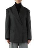 GRIGIO SCURO | Giacca oversize in misto viscosa GRIGIO SCURO | Giacca oversize in misto viscosa