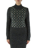 GRIGIO | Maglia MIRROR IMAGE con pietre e strass GRIGIO | Maglia MIRROR IMAGE con pietre e strass
