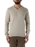 BEIGE | Maglia collo a V in lana merino e cashmere BEIGE | Maglia collo a V in lana merino e cashmere