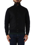BLU SCURO | Blouson in misto lana con pannelli a contrasto BLU SCURO | Blouson in misto lana con pannelli a contrasto