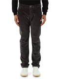 GRIGIO SCURO | Pantalone tasche america in corduroy BOBBY slim fit
