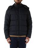 BLU SCURO | Giubbotto imbottito trapuntato con cappuccio BLU SCURO | Giubbotto imbottito trapuntato con cappuccio
