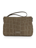 TORTORA | Pochette NORA POUCH in suede motivo cocco TORTORA | Pochette NORA POUCH in suede motivo cocco