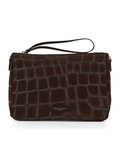 MARRONE | Pochette NORA POUCH in suede motivo cocco MARRONE | Pochette NORA POUCH in suede motivo cocco