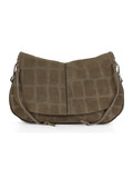TORTORA | Borsa a spalla HELENA ROUND in suede motivo cocco TORTORA | Borsa a spalla HELENA ROUND in suede motivo cocco