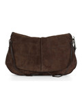 MARRONE | Borsa a spalla HELENA ROUND in suede motivo cocco MARRONE | Borsa a spalla HELENA ROUND in suede motivo cocco