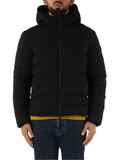 NERO | Giubbotto trapuntato con cappuccio in tessuto stretch NERO | Giubbotto trapuntato con cappuccio in tessuto stretch