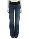 BLU | Pantalone jeans quattro tasche con inserto a contrasto BLU | Pantalone jeans quattro tasche con inserto a contrasto