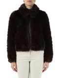 MARRONE | Giacca corta in eco pelliccia MARRONE | Giacca corta in eco pelliccia