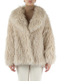 BEIGE | Eco pelliccia con maxi collo BEIGE | Eco pelliccia con maxi collo