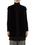 NERO | Gilet GENOVESE in tessuto Aspen effetto pelliccia NERO | Gilet GENOVESE in tessuto Aspen effetto pelliccia