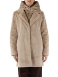 BEIGE | Giacca in eco pelliccia ODESSA con inserto imbottito in piuma rimovibile BEIGE | Giacca in eco pelliccia ODESSA con inserto imbottito in piuma rimovibile