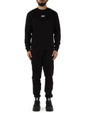 NERO | Tuta sportiva modern fit composta da felpa girocollo e pantaloni NERO | Tuta sportiva modern fit composta da felpa girocollo e pantaloni