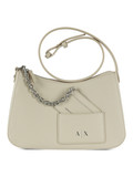 BEIGE | Borsa a spalla in ecopelle con logo impresso BEIGE | Borsa a spalla in ecopelle con logo impresso
