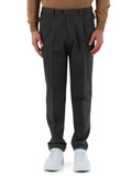 GRIGIO SCURO | Pantalone in misto viscosa con pinces