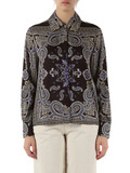 MARRONE | Camicia in viscosa con stampa paisley MARRONE | Camicia in viscosa con stampa paisley