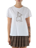 BIANCO | T-shirt in cotone con logo in strass BIANCO | T-shirt in cotone con logo in strass