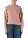 ROSA | Maglia in misto lana con pietre applicate