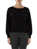 NERO | Maglia in misto viscosa con dettagli decorativi NERO | Maglia in misto viscosa con dettagli decorativi