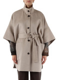 BEIGE | Cappotto in panno di misto lana con cintura BEIGE | Cappotto in panno di misto lana con cintura