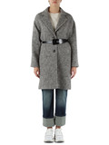 GRIGIO | Cappotto in misto lana e alpaca con cintura GRIGIO | Cappotto in misto lana e alpaca con cintura