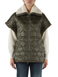 VERDE MILITARE | Smanicato trapuntato con coulisse in vita VERDE MILITARE | Smanicato trapuntato con coulisse in vita