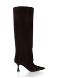 MARRONE | Stivali in suede con tacco a rocchetto MARRONE | Stivali in suede con tacco a rocchetto