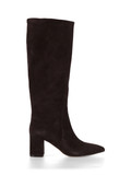 MARRONE | Stivali in suede con tacco largo MARRONE | Stivali in suede con tacco largo