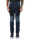 BLU | Pantalone jeans cinque tasche JOHN slim fit con inserti in alcantara BLU | Pantalone jeans cinque tasche JOHN slim fit con inserti in alcantara