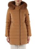 OCRA | Piumino trapuntato con cappuccio SERIOLA ML 06 FUR OCRA | Piumino trapuntato con cappuccio SERIOLA ML 06 FUR