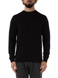 NERO | Maglia girocollo in lana merino extrafine