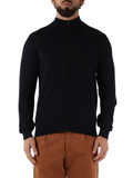 BLU SCURO | Cardigan con zip in lana merino extrafine BLU SCURO | Cardigan con zip in lana merino extrafine