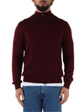 BORDEAUX | Cardigan con zip in lana merino extrafine BORDEAUX | Cardigan con zip in lana merino extrafine
