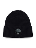 BLU SCURO | Cappello in lana con logo frontale